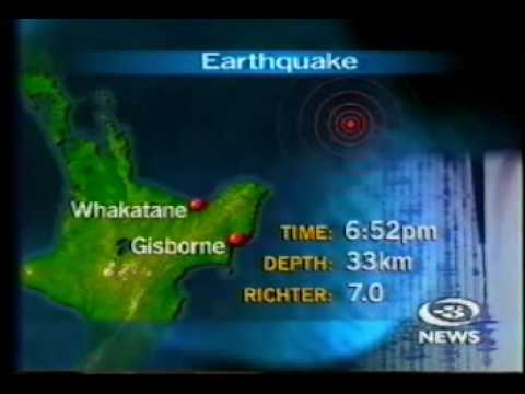 Earthquake News Report : 3 News Nightline - 21st August 2001