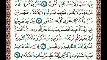   سورة     فاطر   .   .     صفحة   ٤٣٨   .   .       من الأية( ٣٥ ) إلى الأية( ٣٨ )