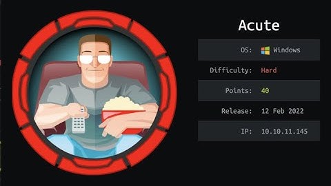 HackTheBox - Acute (SpeedRun / Walkthrough)