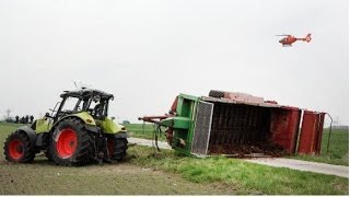 TRAKTOR UNFALL Claas Axion 850 MAISERNTE, ensilage du mais, corn harvest, Zbiór kukurydzy