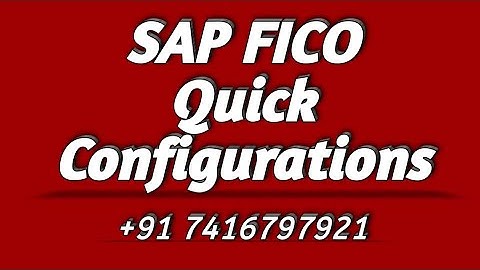 SAP FICO Quick Configuration//For advance training you can visit my website kumarconsulting.in