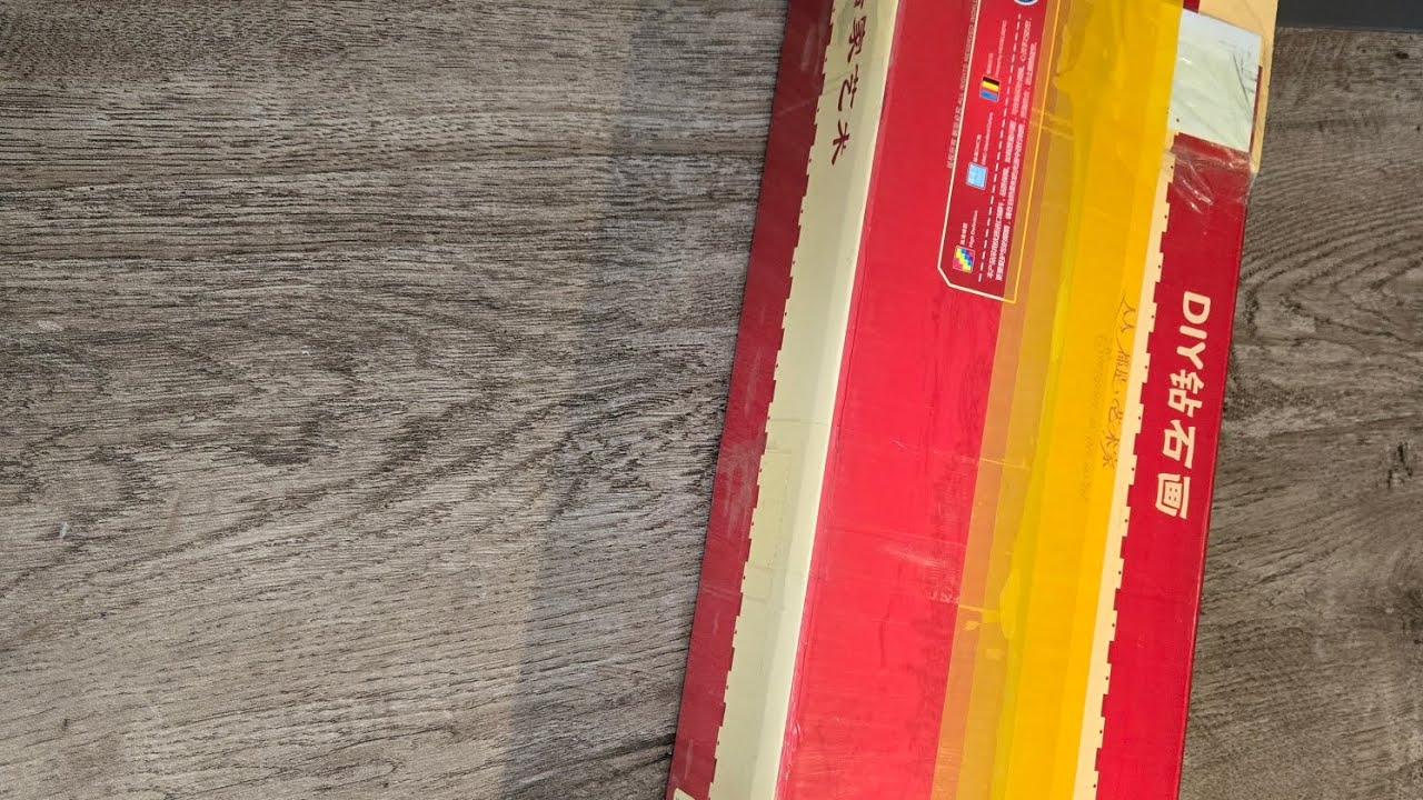 Unboxing a couple HUGE diamond paintings with lots of rainbow colors