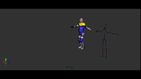 Kinect Mocap Data Retargeting First Test