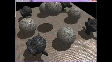 Opengl Demo 3 - Shadow Mapping: both hard and soft shadows