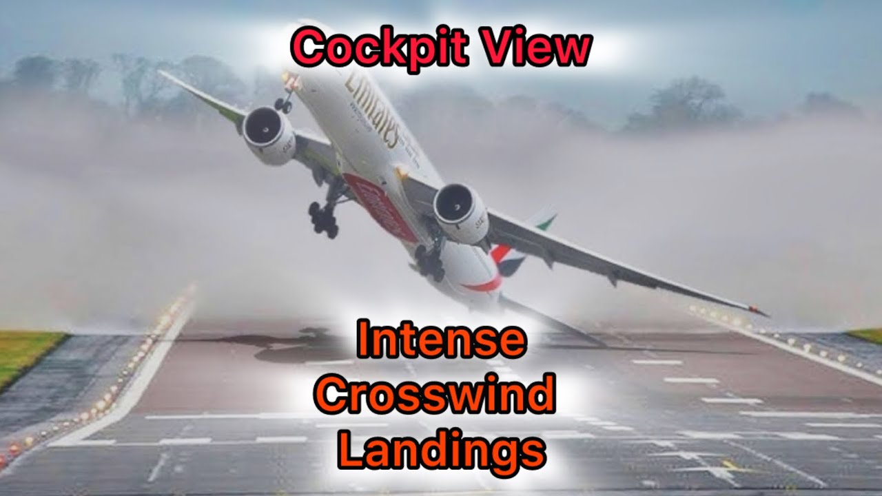 Extreme Landings - Cockpit Views Battling Crosswinds!