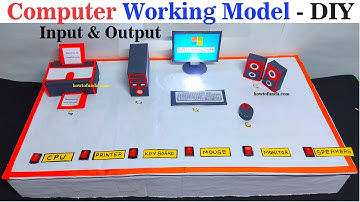 computer working model for exhibition - diy - input and output devices | led lights | howtofunda