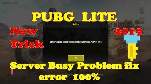 PUBG Mobile Lite 0.10 Update Server Is Busy Problem Fix 100% | Error solve (New Trick)