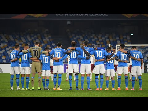 Napoli players pay tribute to Diego Maradona as they all wear the No. 10 shirt