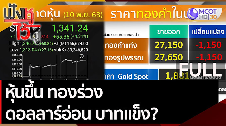 (คลิปเต็ม) หุ้นขึ้น-ทองร่วง-ดอลลาร์อ่อน-บาทแข็ง? | ฟังหูไว้หู (10 พ.ย. 63)