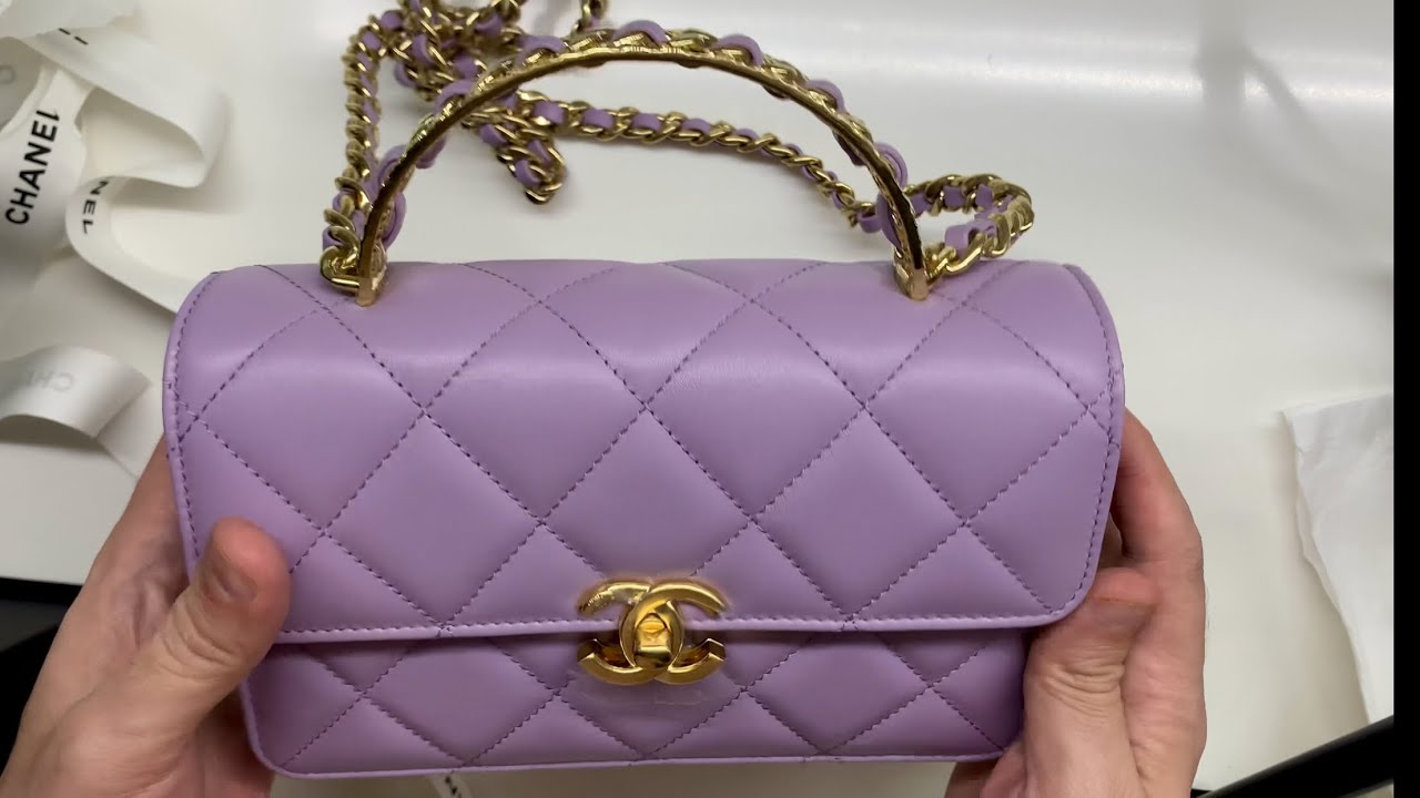 ★TOUT Y EST★ ELIETTE l Chain Buckle Mini Flap Bag HO1A A Few Fair Bags - Chanel Mini Flap Bag in Lilac Calf with
