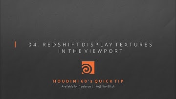 Houdini Quick Tip: Redshift displaying textures in the viewport and render