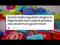Social media regulation begins in Nigeria | News Update