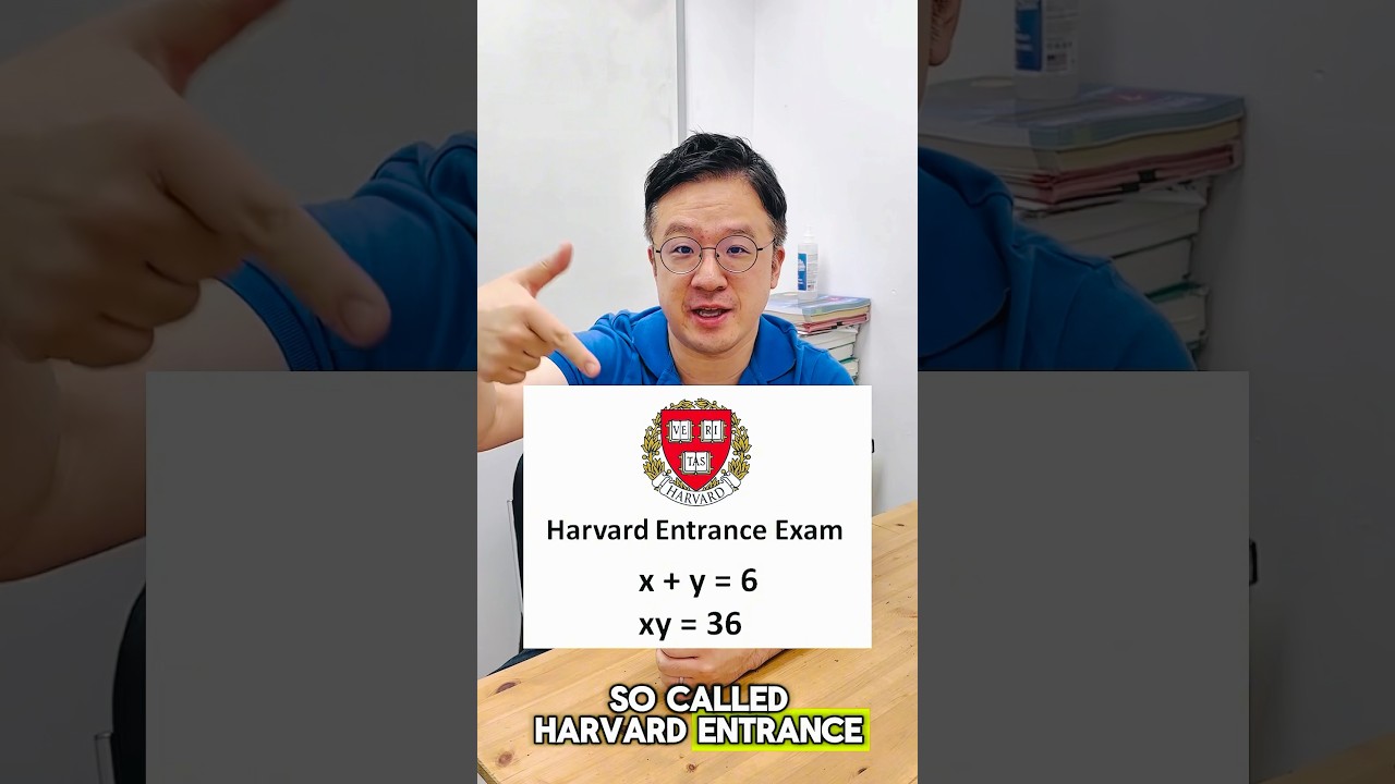 This Harvard Entrance Exam Clickbait Math Problem is Still Fun