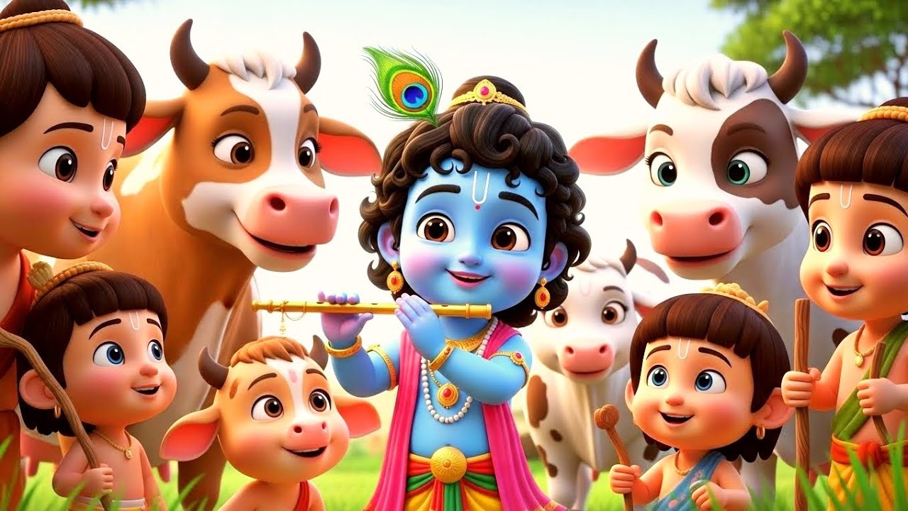 Choti Choti Gaiya, Chote Chote Gwal | छोटी छोटी गैया | #Little Krishna Bhajan - Krishna Bal Leela