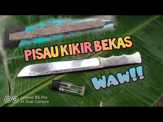 pisau dari kikir bekas sangat karatan.(knife making)|blacksmith \\5amtv class=