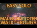 Easy Solo Mauer Der Toten Walkthrough - Rnd 17 Easter Egg Completion No Steps Skipped!