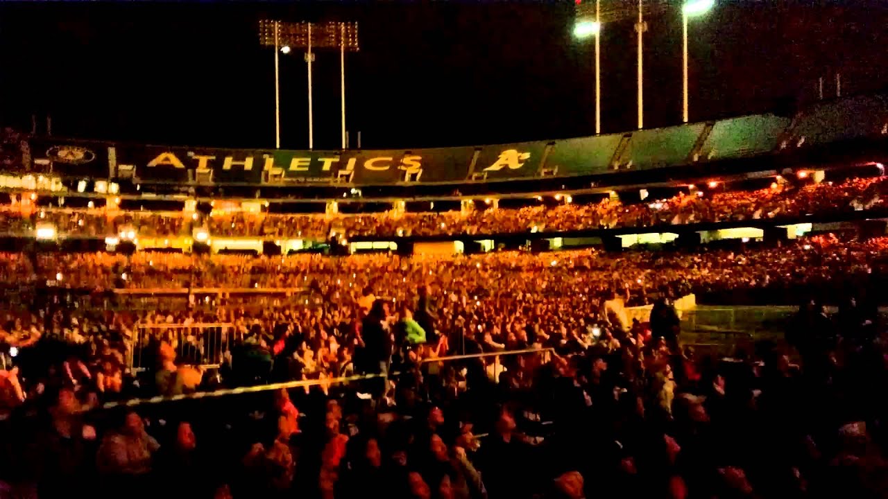 Lights by Journey Fireworks at Oakland As game YouTube