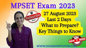 MP SET 27 August 2023: How to Prepare? Dr. Manishika Jain #ugcnet #netjrfpreparation #mpset2023