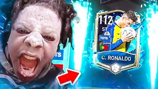 IShowSpeeds Funny Moments & LUCKIEST Fifa Mobile pack Opening Packs TOTS RONALDO  becomes WHITE