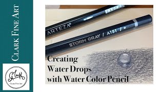 Creating Realistic Water drops in watercolor pencil.