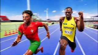 iShowSpeed VS Usain Bolt 100m (3D Speed Comparison⚡)