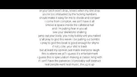 Kendrick Lamar   The Jig Is Up Dump’n Lyrics