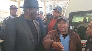 Bheki Cele visited Bellville Taxi rank