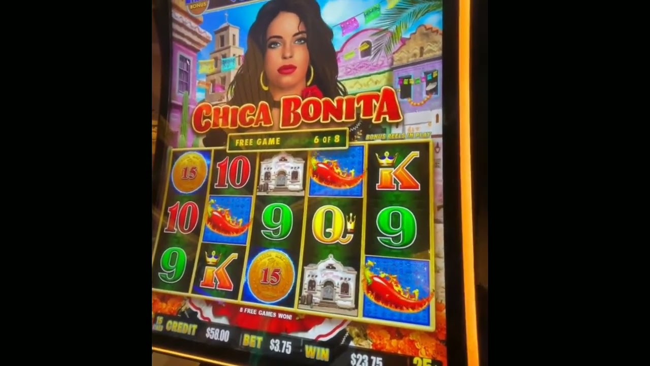 NICE WIN ON CHICA BONITA LIGHTNING DOLLAR LINK SLOT MACHINE 