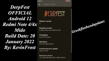 DerpFest OFFICIAL Android 12 Redmi Note 4/4x Mido