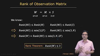 Rank of Observation Matrix | Structure from Motion