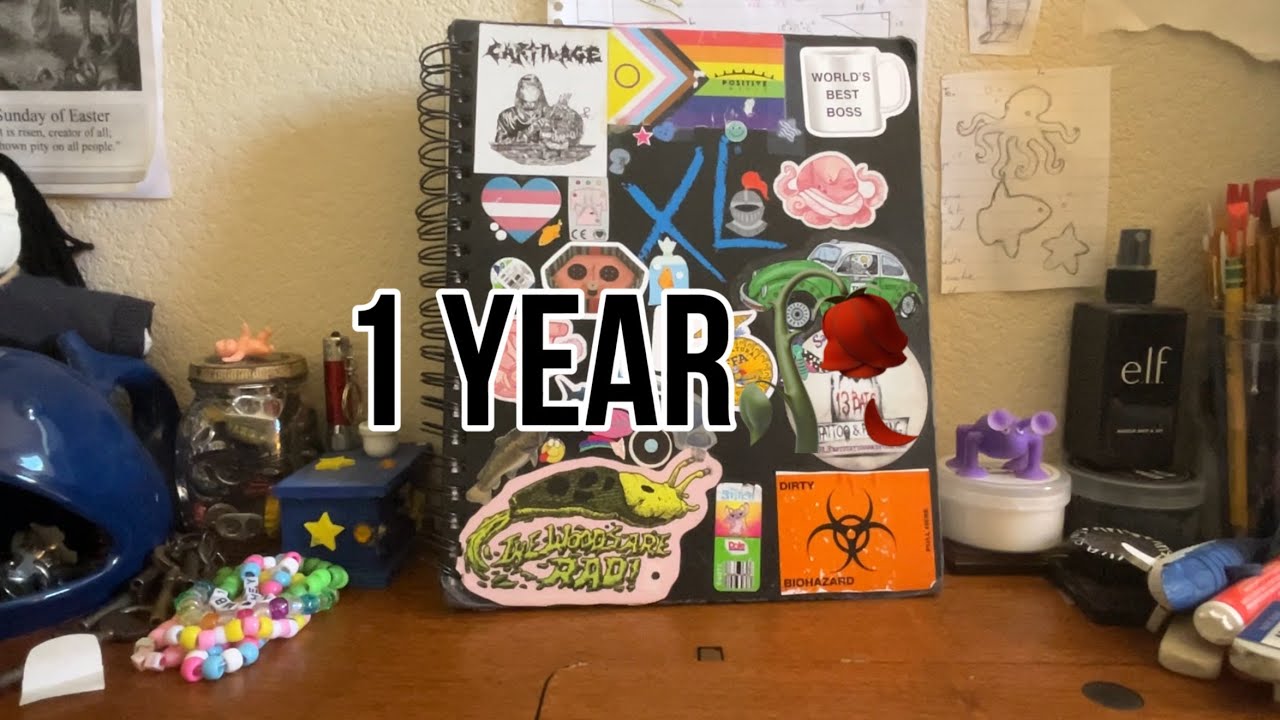 1 years worth of my art progress in 1 sketchbook (tour) - YouTube