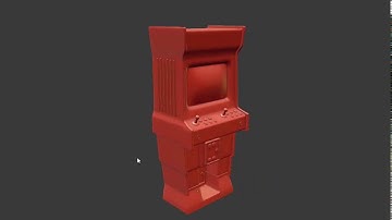 Arcade Machine WIP Blender for Artstation