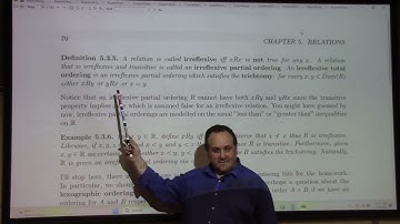 Foundations: equivalence of equivalence relations and partitions, 3-6-25 part 2