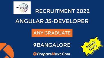 Wipro | Angular JS-Developer | IT Job | Engineering Job | Bengaluru | 2022