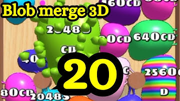 Blob Merge 3D: Unlock 4Ocd 8Ocd 16Ocd 32Ocd 64Ocd 128Ocd 256Ocd... 1024Ocd 2048Ocd (Octodecillion)