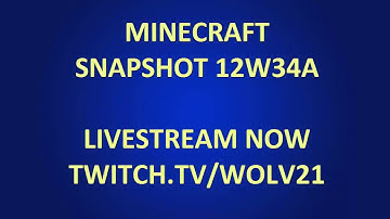 (over) | Minecraft Snapshot 12w34a with Wolv21 | August 23rd