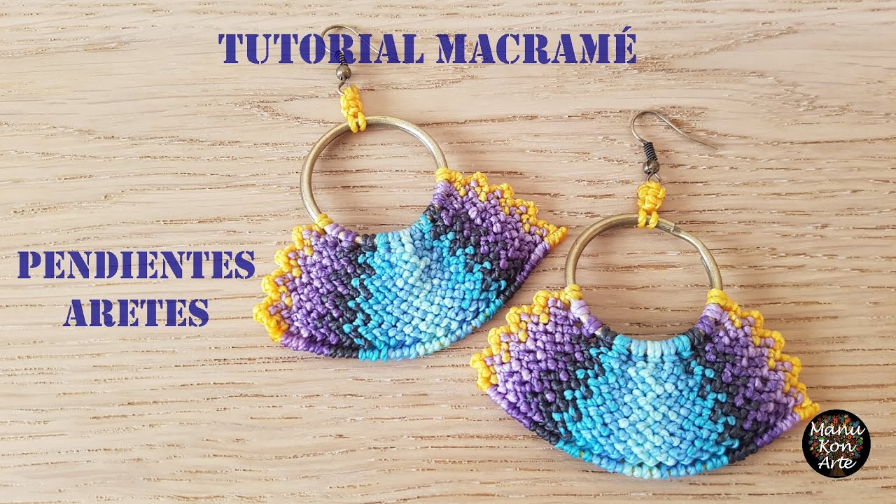 unos Pendientes o Aretes de Macramé Rápidos y Paso a Paso Camino Inca/Earrings - YouTube