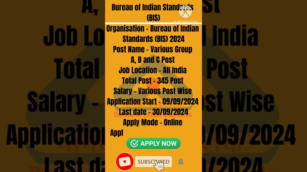 Boost your career with BIS! Apply now for BIS recruitment 