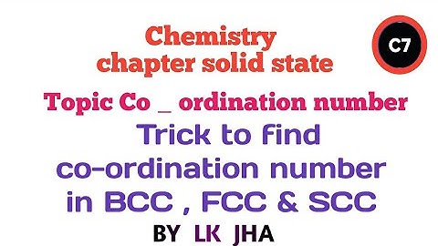 Chemistry |chapter solid state |Trick to Find coordination number in BCC FCC & SCC @Careers-720