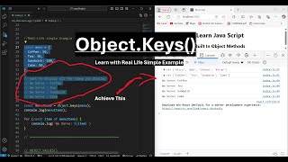 Object.Keys(): Learn Object Methods in Javascript with Real Life example #bharathedutech