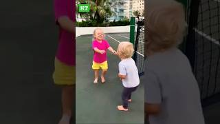 Kids are laughing together. Baby smile sound! #shorts