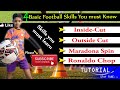 4 Basic Football skills | Tutorials ⚽ #football #foryou #footballskills #sports