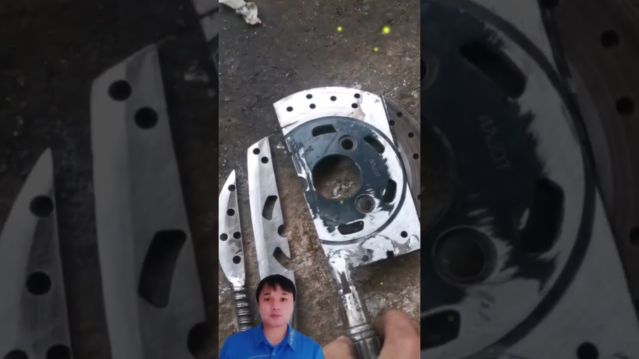 Knife made from motorcycle brake disc. d11231 