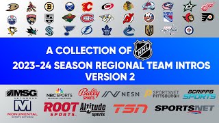 A Collection of NHL 2023-24 Season Regional Team Intros V2