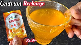 Centrum Recharge Instant Energy Mix Review & Demo No Added Sugar For Energy Hydration & Immunity