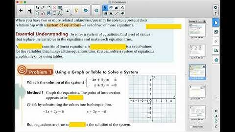 Algebra 2 3.1 Solving Systems Using Tables and Graphs