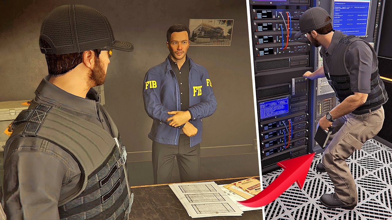التسلل إلى مركز بيانات الإف آي بي في قراند أونلاين | GTA Online KnoWay Inside Job