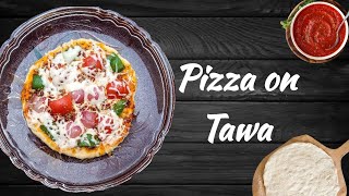 tawa pizza recipe | veg pizza on tawa without yeast | तवा पिज़्ज़ा रेसिपी   | pizza without oven