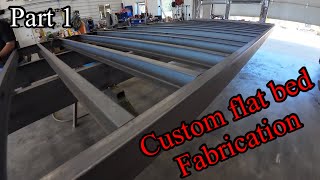 Custom inhouse Steel Flatbed build for a mystery truck part 1 #fabrication #ccequipment