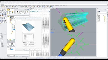 RhinoCAM Continuous 4 Axis Drive Surface Machining
